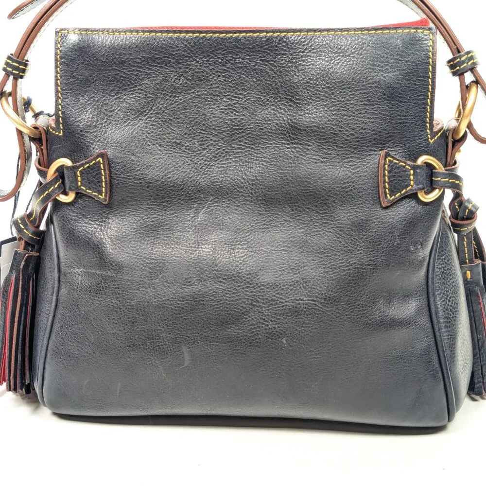 DOONEY & BOURKE USA Black Leather Florentine Hobo Satchel - Made in USA - NEW - Picture 4 of 16